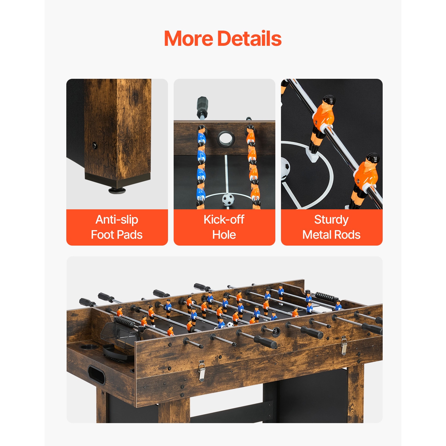 54" Air Hockey Table 3-in-1 Air Powered Combo Table Hockey Ping Pong Foosball_maomaolike.com